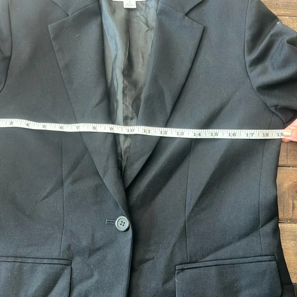 Pendleton 100% Virgin Wool Petite Size Small Black One Button Blazer - Picture 8 of 11
